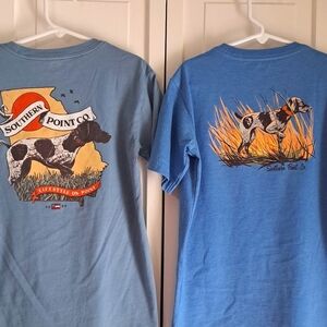 Southern Point Co SS tee bundle, boys YS, blue w/dog